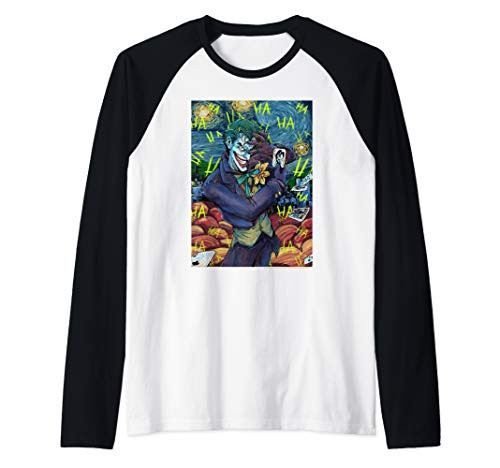 DC Comics The Joker Starry Night Style Portrait Raglan Baseball Tee