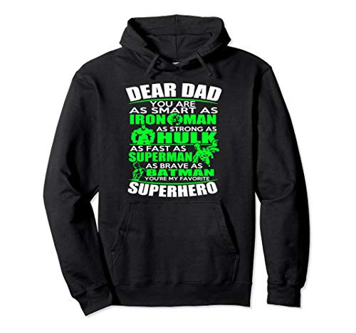 Dear Dad You Are Smart Strong Fast And Brave Pullover Hoodie