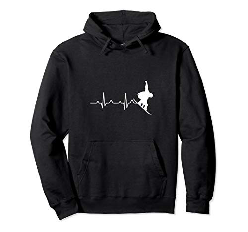 Snowboarder Heartbeat Snowboard Gift Snowboard Attire Pullover Hoodie