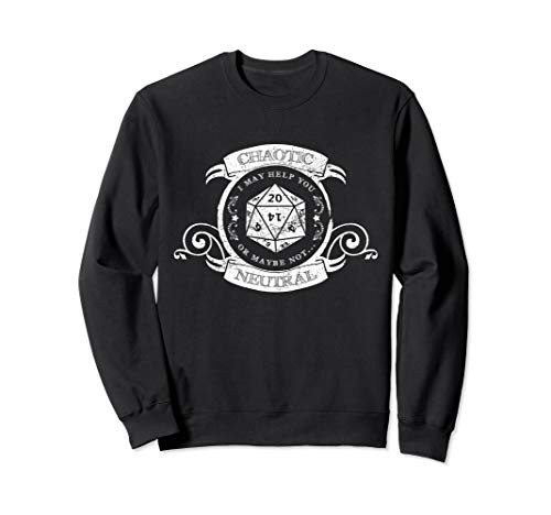 Chaotic Neutral RPG Alignment Distressed Sweatshirt
