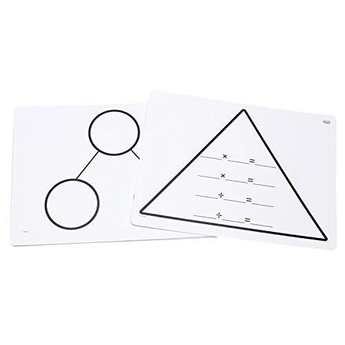 Didax Educational Resources Write-On/Wipe-Off Fact Family Triangle Mats: Multiplication Math Resource