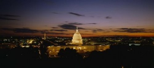 Posterazzi PPI56861L Government lit up at Night US Capitol Building Washington DC USA Poster Print 30 x 14 Posterazzi PPI56861L Government lit up at Night US Capitol Building Washington DC USA Poster Print 30 x 14
