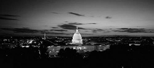 Posterazzi PPI152104L Government lit up at Night US Capitol Building Washington DC USA Poster Print 30 x 14 Posterazzi PPI152104L Government lit up at Night US Capitol Building Washington DC USA Poster Print 30 x 14