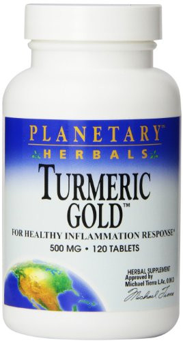 Planetary Herbals Turmeric Gold 500mg for Healthy Inflammation Response 120 Tablets