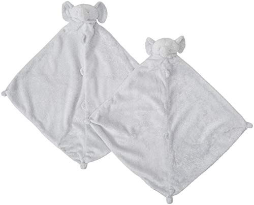 Angel Dear Cuddle Twins Blankie, Grey Elephant