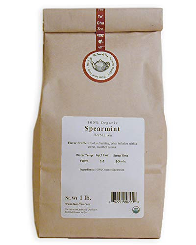 The Tao of Tea Spearmint 100 Organic Herbal Tea 1-Pounds