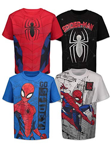 Marvel Spiderman Little Boys 4 Pack Graphic T-Shirts 7