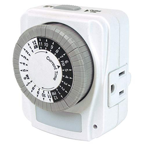 Prime Wire & Cable TNINL2412 1-Outlet 24 Hour Electro Mechanical Timer with Nightlight