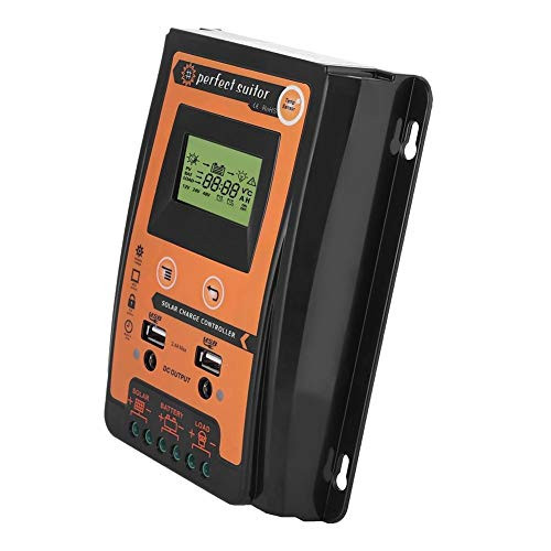 Enrilior 12V24V 30A MPPT Solar Charge Controller Solar Panel Battery Regulator Dual USB LCD Display