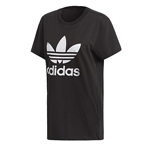 adidas Originals womens Boyfriend Trefoil Tee Black Medium adidas Originals womens Boyfriend Trefoil Tee Black Medium