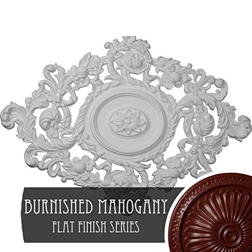 Ekena Millwork CM30KTBMF Katheryn Ceiling Medallion 22 12W x 30 38H x 1 12P Hand-Painted Brushed Mahogany