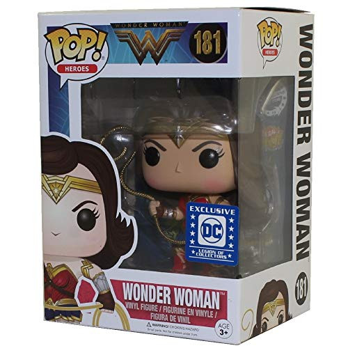 Funko Pop DC Wonder Woman Movie - Legion of Collectors Exclusive Wonder Woman Vinyl Figure Bundled with Pop BOX PROTECTOR CASE