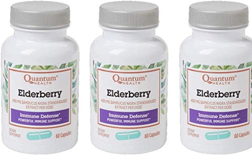 Quantum Health Elderberry Extract Capsule 60-Count Packages Pack of 3