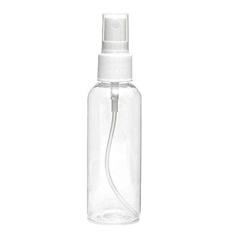 Fine Mist Clear Spray Bottles50ml Refillable Small Empty Plastic Bottles with White Pump Spray Cap Perfect for Travel Perfumes Essential Oils