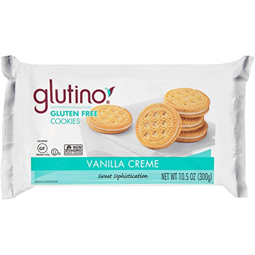 Glutino Gluten Free Vanilla Creme Cookies Decadent Cookie10_5 OuncePack of 6