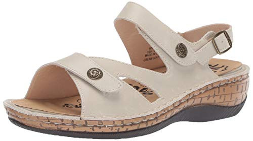 Propet Womens Jocelyn Sandal Cream 9_5 X-Wide