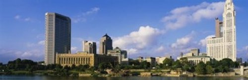 Posterazzi Buildings on the banks Scioto River Columbus Ohio USA Poster Print 36 x 12