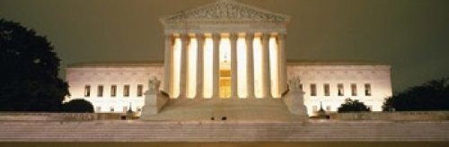 Posterazzi Supreme Court Building illuminated at night Washington DC USA Poster Print 36 x 12