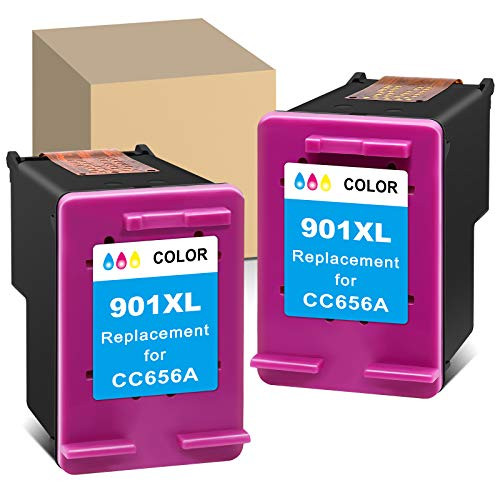 ATOPolyjet Remanufactured 901 Ink Cartridge Replacment for HP 901XL 2 Tri-Color Work with Officejet J4680 J4500 J4540 J4550 J4580 J4585 J4660 J4680C J4524 J4624 J4640 G510a G510g G510n Printer