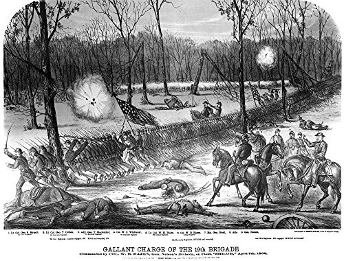 Battle Of Shiloh 1862 Ngallant Charge Of The 19Th Brigade Lithograph 1862 Poster Print by 18 x 24 Battle Of Shiloh 1862 Ngallant Charge Of The 19Th Brigade Lithograph 1862 Poster Print by 18 x 24