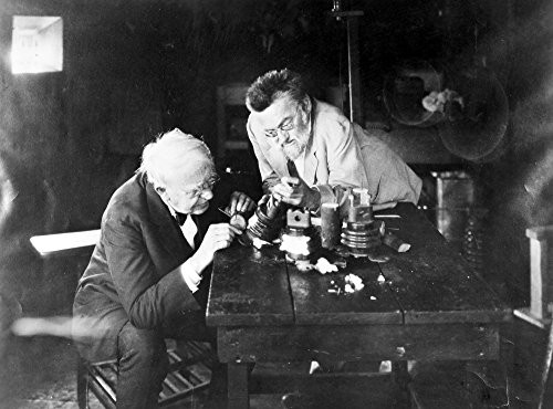 Edison   Steinmetz 1922 Namerican Inventor Thomas Alva Edison 1847-1931 And German-American Electrical Engineer Charles P Steinmetz 1865-1923 In The LatterS Laboratory At Schenectady New York On 1