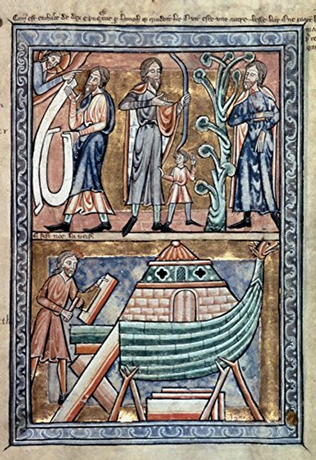 English Psalter C1215 Ncain Cursed And Lamech Slaying Cain Top Noah Building The Ark Bottom English Psalter Illumination C1215 Poster Print by 18 x 24 English Psalter C1215 Ncain Cursed And Lamech Slaying Cain Top Noah Building The Ark Bottom English Psalter Illumination C1215 Poster Print by 18 x 24