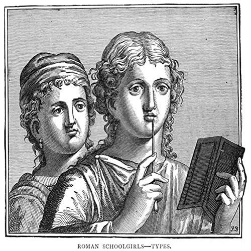 Roman Schoolgirls Nwood Engraving After A Drawing By P Beckert Late 19Th Century Poster Print by 18 x 24 Roman Schoolgirls Nwood Engraving After A Drawing By P Beckert Late 19Th Century Poster Print by 18 x 24