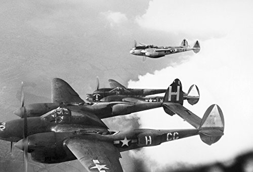 World War Ii P-38 Nlockheed P-38 Lightning On A Ground Strafing Mission In Southern France Photographed 1944 Poster Print by 18 x 24