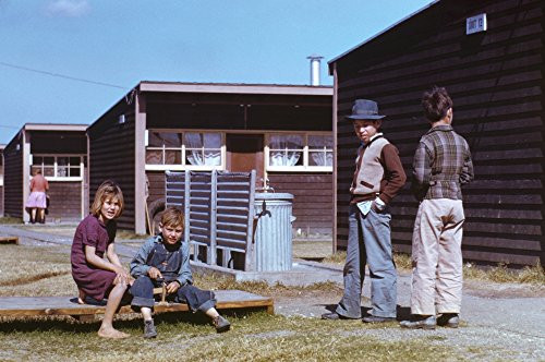 Texas Fsa Labor Camp 1942 Nboy Building A Model Airplane While Other Children Look On At A Farm Security Adminiatration Labor Camp In Robstown Texas Photograph By Arthur Rothstein January 1942 Poster