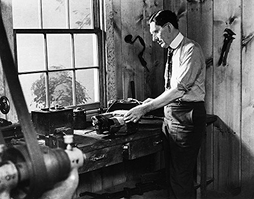 Charles F Kettering N1876-1958 American Electrical Engineer Kettering At Work On The Electric Self-Starter In His Barn Workshop In Dayton Ohio C1910 Poster Print by 18 x 24 Charles F Kettering N1876-1958 American Electrical Engineer Kettering At Work On The Electric Self-Starter In His Barn Workshop In Dayton Ohio C1910 Poster Print by 18 x 24
