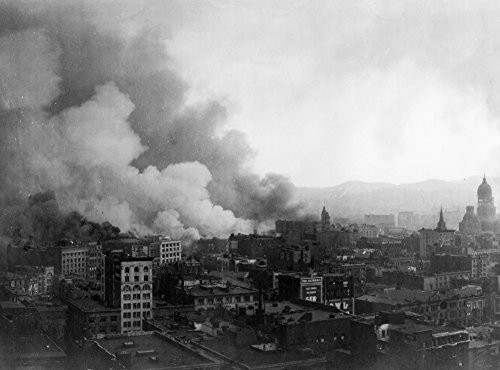 San Francisco Earthquake Na View From The Stock Exchange Building During The Firestorm That Followed The Earthquake Of 18 April 1906 Poster Print by 18 x 24