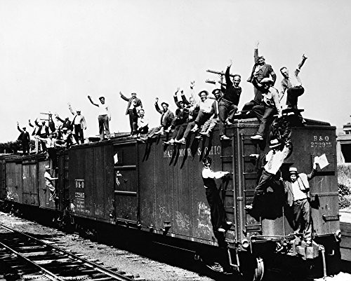 Bonus Army 1932 Nworld War I Veterans On Their Way To Washington DC On A Baltimore   Ohio Freight Train June 1932 To Participate In The March To Demand That Congress Authorize Payment Of War Bonuses P