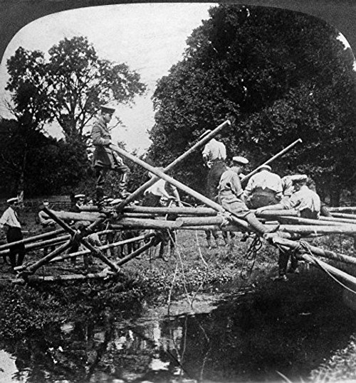 World War I Bridge Ntroops Building A Temporary Bridge For The Transport Of Motor Lorries In France During World War I Stereograph 1914-1918 Poster Print by 18 x 24 World War I Bridge Ntroops Building A Temporary Bridge For The Transport Of Motor Lorries In France During World War I Stereograph 1914-1918 Poster Print by 18 x 24