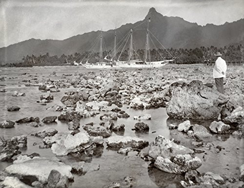 Cook Islands Rarotonga Na View Of The Harbor At Rarotonga In The Cook Islands Photograph C1920 Poster Print by 18 x 24