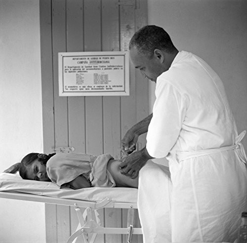 Puerto Rico Health Center Na Doctor Administering An Anti-Malarial Injection In A Puerto Rico Resettlement Administration Health Center In San Juan Puerto Rico Photograph By Edwin Rosskam 1938 Poster