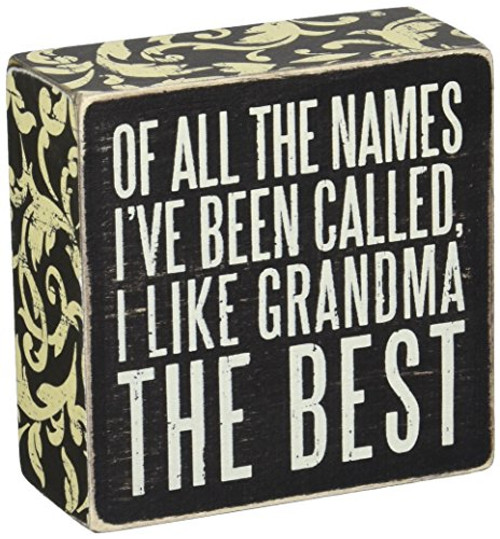 Primitives by Kathy Floral Trimmed Box Sign, 4" Square Primitives by Kathy Floral Trimmed Box Sign, 4" Square