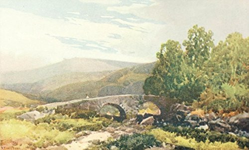 Devon 1913 Dartmeet Bridge Poster Print by Frederick J Widgery 18 x 24