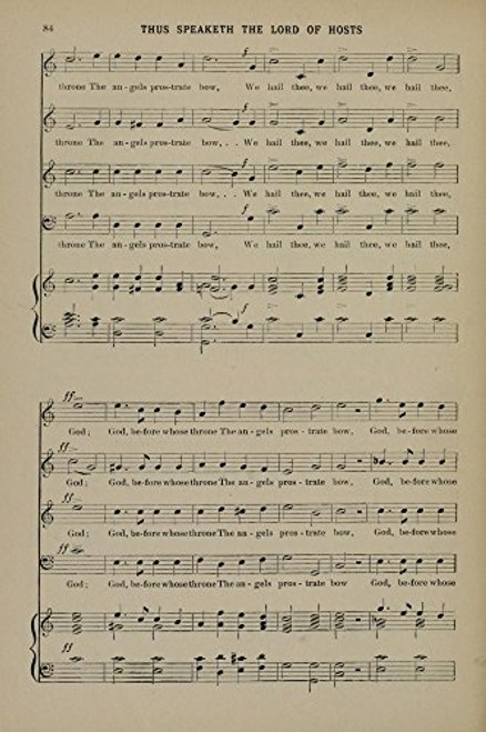 Thus Speaketh the Lord of Hosts 5 J Stainer Christmas Carols   Hymns 1910 Poster Print 18 x 24
