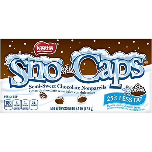 Sno-Caps Semi Sweet Chocolate Nonpareils 3_1 Ounce Video Box Pack of 15