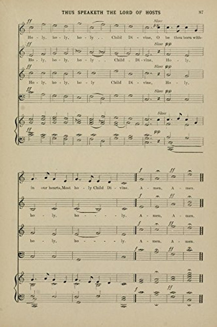 Thus Speaketh the Lord of Hosts 8 J Stainer Christmas Carols   Hymns 1910 Poster Print 18 x 24