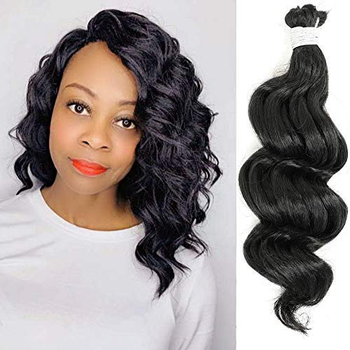 7 Packs Ocean Wave Crochet Hair Pre Looped Curly 8-9 Inch Black Ocean Wave Braids Deep Wave Crochet Hair Synthetic Hair Wavy Short Ocean Wave Braiding Hair for Women 8Inch 2