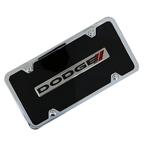 Au-Tomotive Gold INC_ New Name Badge Logo On License Plate  Frame for Dodge Black