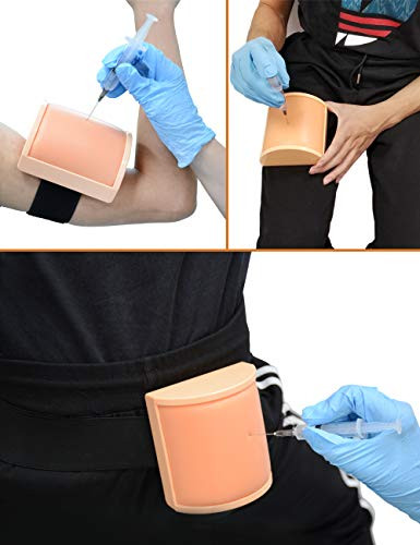 Intramuscular Injection Training Pad Model with 3 Skin Layers Injection Simulator Practice Tool for Medical Education to Student Nurse Doctor Educational Supplier