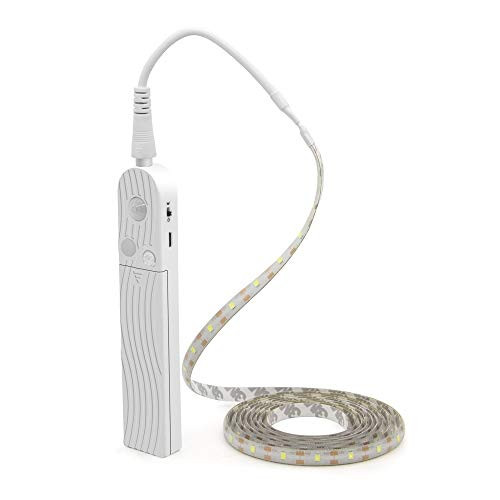 LED Under Cabinet Lighting Motion Sensor CFGROW 3_28Ft Four Modes Bed Stairs Wardrobe Lamp Tape Waterproof 5V USB LED Closet Night Strip Light Warm White 4Pack 1M3_28FT