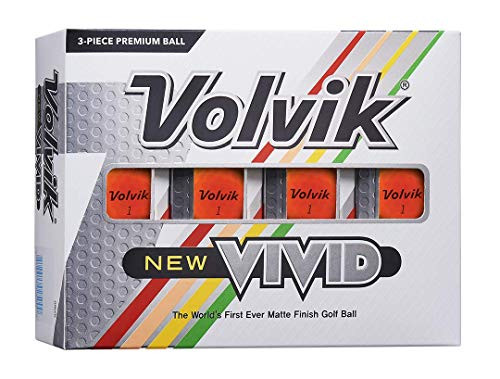 Volvik New Vivid Golf Balls - Matte Orange Large