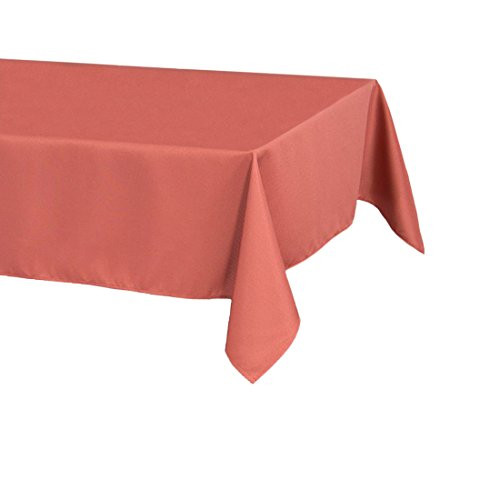 LinenTablecloth 60 x 126 in. Rectangular Polyester Tablecloth Marsala