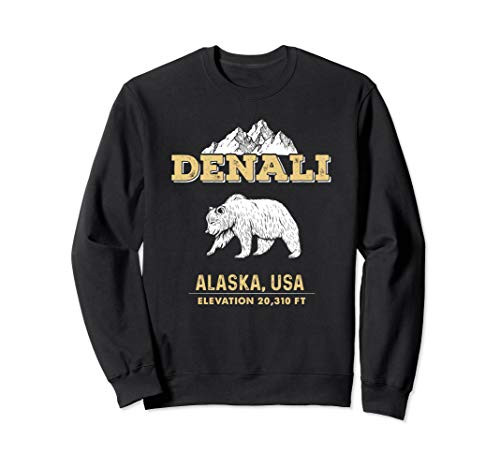 Mt Mount Denali National Park Alaska Bear Sweatshirt Mt Mount Denali National Park Alaska Bear Sweatshirt