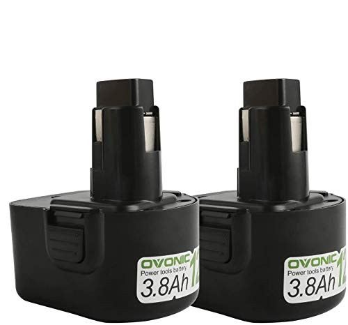 OVONIC 12V 3800mah DW9071 Battery Compatible with Dewalt DW9072 DC9071 DE9037 DE9071 DE9072 DE9074 DE9075 152250-27 397745-01 2 Packs OVONIC 12V 3800mah DW9071 Battery Compatible with Dewalt DW9072 DC9071 DE9037 DE9071 DE9072 DE9074 DE9075 152250-27 397745-01 2 Packs