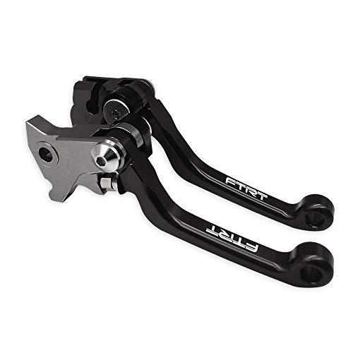 FTRT Pivot Dirtbike Brake Clutch Levers for Yamaha TTR230 2005-2015 YZ85 YZ80 2001 2002 2003 2004 2005 2006 2007 2008 2009 2010 2011 2012 2013 2014_ Black