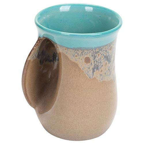 Clay in Motion Handwarmer Mug Island Oasis Left Hand